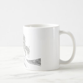Abstract stick figure custom mug giraffe コーヒーマグカップ