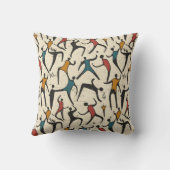 Abstract Stick Figure Dance Pattern クッション (裏面)