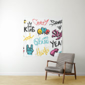 Abstract street graffiti lettering elements with g タペストリー (インサイチュ)