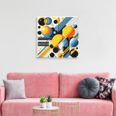 Abstract Stretched Canvas Print キャンバスプリント (インサイチュ (リビング))