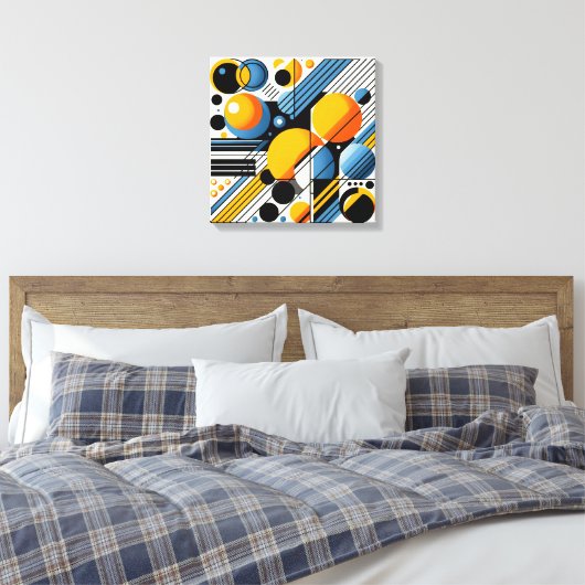 Abstract Stretched Canvas Print キャンバスプリント (インサイチュ (寝室))