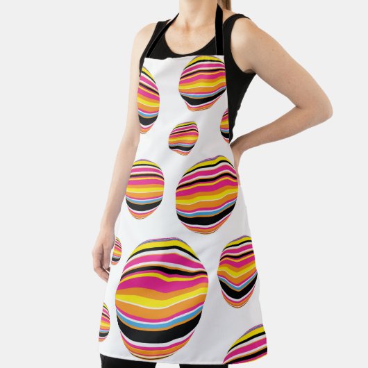 abstract striped raindrops seamless pattern multic エプロン (インサイチュ)