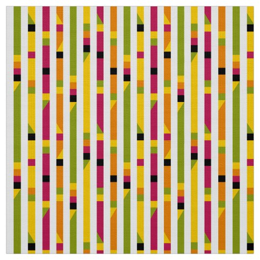 Abstract Stripes 170615 (1) - ホワイト付き ファブリック (見本)