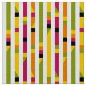 Abstract Stripes 170615 (1) - ホワイト付き ファブリック (クローズアップ)