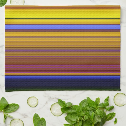 Abstract Stripes Design 1 キッチンタオル (折り畳み)