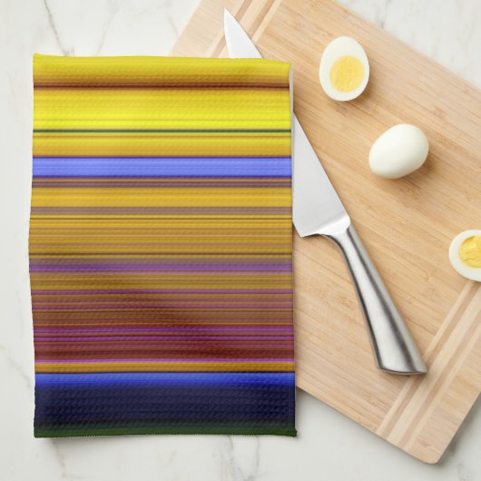 Abstract Stripes Design 1 キッチンタオル (四つ折り)