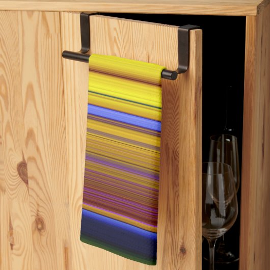 Abstract Stripes Design 1 キッチンタオル (三つ折り)