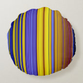 Abstract Stripes Design 1 ラウンドクッション (裏面)