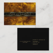 Abstract Stunning Bronze Gold Watercolor 名刺 (正面/裏面)