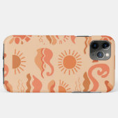 Abstract Summer Sun and Waves Pattern Case-Mate iPhoneケース (裏面(横))