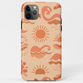 Abstract Summer Sun and Waves Pattern Case-Mate iPhoneケース (裏面)