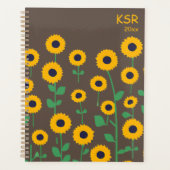 Abstract Summer Sunflowers プランナー手帳 (正面)