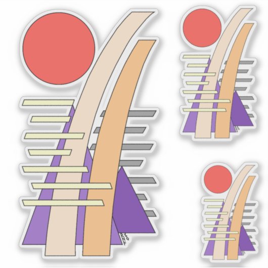 Abstract Sun, Shadows, Reflections, and Structures シール (正面)