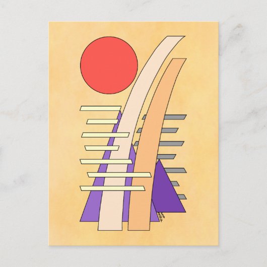 Abstract Sun, Shadows, Reflections, and Structures ポストカード (正面)