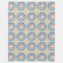 Abstract Sunflower Tile Background フリースブランケット