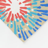 Abstract Sunflower Tile Background フリースブランケット (角)