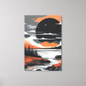 Abstract Sunset キャンバスプリント (正面)