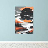Abstract Sunset キャンバスプリント (インサイチュ (ウッドフロア))
