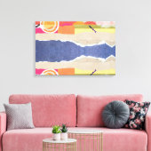 abstract sunset and beach design wall art キャンバスプリント (インサイチュ (リビング))