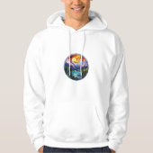 Abstract Sunset Circle Hoodie パーカ (正面)