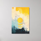 Abstract Sunset – Golden Calm Over Horizons キャンバスプリント (正面)