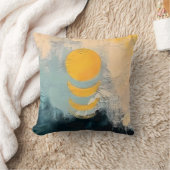Abstract Sunset – Golden Calm Over Horizons クッション (ブランケット)