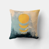 Abstract Sunset – Golden Calm Over Horizons クッション (裏面)