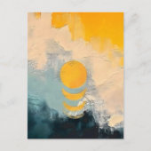 Abstract Sunset – Golden Calm Over Horizons ポストカード (正面)