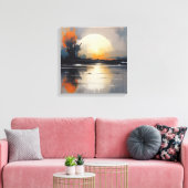 Abstract Sunset Landscape canvas wall Art キャンバスプリント (インサイチュ (リビング))