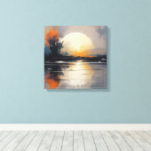 Abstract Sunset Landscape canvas wall Art キャンバスプリント (インサイチュ (ウッドフロア))
