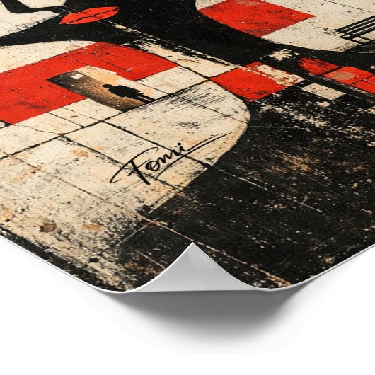 Abstract Surreal Mindscape wall art Portrait ポスター (角)