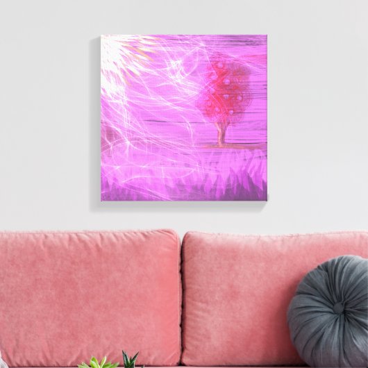 abstract surreal nature purple bright landscape キャンバスプリント (インサイチュ (リビング))