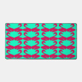 Abstract Swan Teal and Pink Mouse Pad デスクマット (正面)