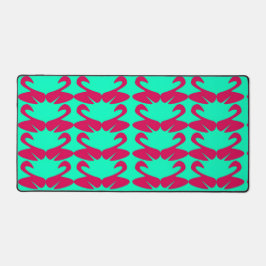 Abstract Swan Teal and Pink Mouse Pad デスクマット