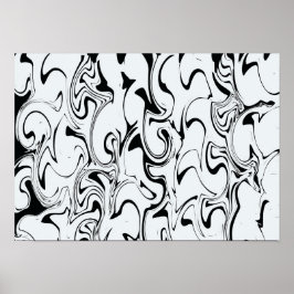 Abstract Swirl Art ポスター