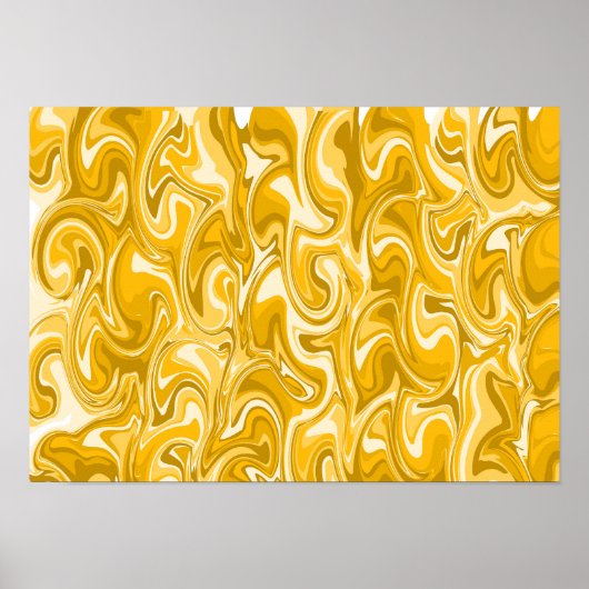 Abstract Swirl Art - Brown ポスター (正面)