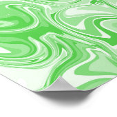 Abstract Swirl Art - Green ポスター (角)