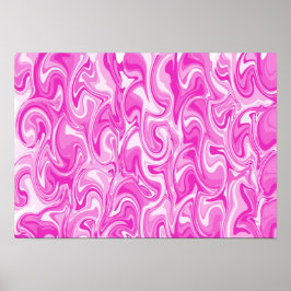 Abstract Swirl Art - Magenta ポスター