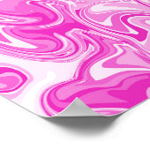 Abstract Swirl Art - Magenta ポスター (角)