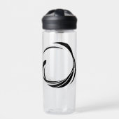 Abstract Swirl Circle Design – curved ring artwork ウォーターボトル (正面)