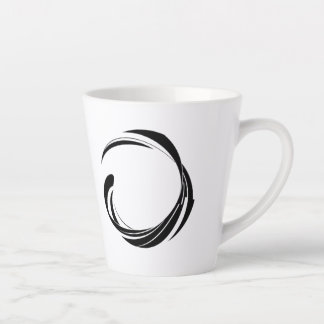 Abstract Swirl Circle Design – curved ring artwork カフェラテマグ
