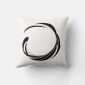 Abstract Swirl Circle Design – curved ring artwork クッション (裏面)