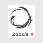 Abstract Swirl Circle Design – curved ring artwork シール (シート)