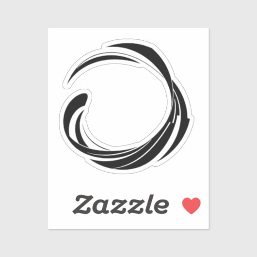 Abstract Swirl Circle Design – curved ring artwork シール (シート)