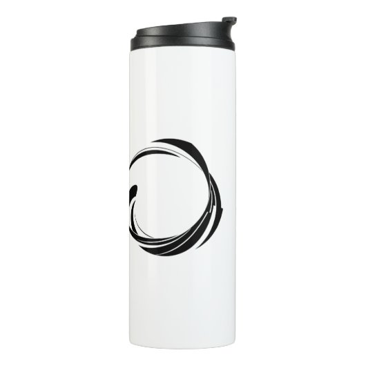 Abstract Swirl Circle Design – curved ring artwork タンブラー (回転左)