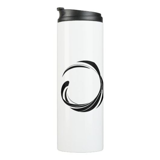 Abstract Swirl Circle Design – curved ring artwork タンブラー (回転右)