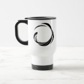 Abstract Swirl Circle Design – curved ring artwork トラベルマグ (左)
