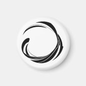 Abstract Swirl Circle Design – curved ring artwork マグネット (正面)