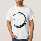 Abstract Swirl Circle Design – curved ring artwork Tシャツ (正面)