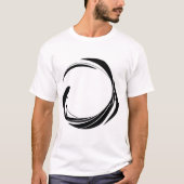Abstract Swirl Circle Design – curved ring artwork Tシャツ (正面)